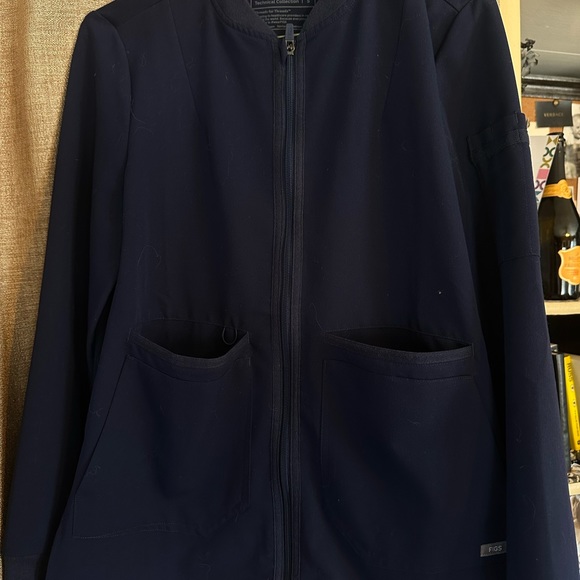 Navy Figs Scrub Jacket - Picture 1 of 2